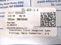 SWAGELOK SS-400-1-4 1/4
