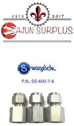 ~NEW~ SWAGELOK P.N.:SS-600-7-6