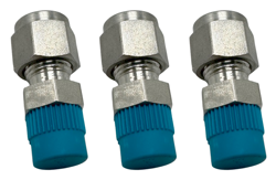 3X SWAGELOK STAINLESS STEEL CONNECTOR FITTING 1/4