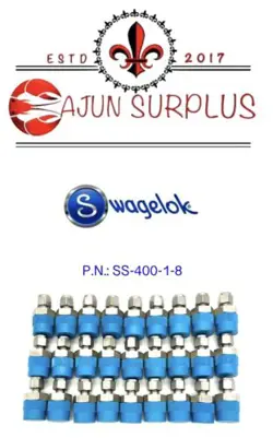QTY:27 ~NEW~ SWAGELOK, P.N.: SS-400-1-8, 1/4” TUBE X 1/2” MNPT, SS-316 FITTINGS!