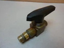 WHITEY 2-WAY SWAGELOK BRASS VALVE B-44F6 USED #37504