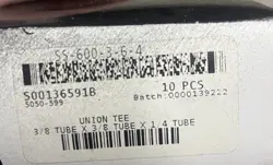 10-SWAGELOK SS-600-3-6-4 STAINLESS STEEL TUBE TEE FITTING