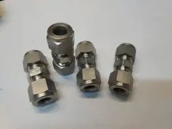 4 - SWAGELOK STAINLESS STEEL UNION FITTING, 3/8