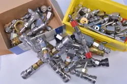 WHOLESALE LOT OF USED SWAGELOK FITTING, TUBES, NUTS , MICRO FITS, CONTROL VALVES