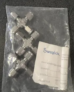 3 PACK- SWAGELOK STAINLESS STEEL FITTING, UNION CROSS, 1/8
