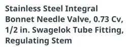 SS-1RS8 NEEDLE VALVE