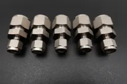 (5) SWAGELOK M-810-6-4 TUBE FITTING REDUCING UNION 1/2IN X 1/4IN