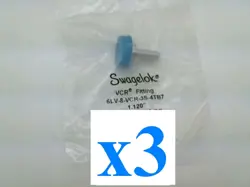 X3 SWAGELOK 6LV-8-VCR-3S-4TB7 316L VAR VCR FITTING SHORT TUBE BUTT WELD GLAND
