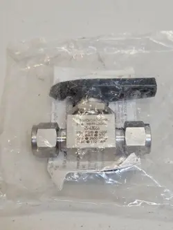 (1) SWAGELOK SS-43GS6 STAINLESS STEEL 1-PIECE 40G SERIES BALL VALVE, 3/8