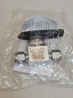 (1) SWAGELOK SS-43GS4 STAINLESS STEEL 1-PIECE 40G SERIES BALL VALVE, 1/4