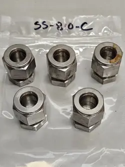 (5) SWAGELOK SS-810-C 316 STAINLESS STEEL CAP FOR 1/2