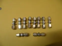 COMPRESSION FITTINGS -LOT OF 10 UNIONS --LOOKS LIKE 1/16 --