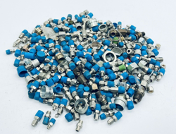 12LB MIXED LOT SWAGELOK STAINLESS STEEL FITTINGS AND CONNECTORS
