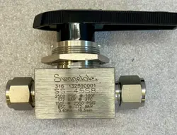 SWAGELOK SS-45S8 STAINLESS STEEL 316 BALL VALVE 1/2IN TUBE COMPRESSION, 2,500PSI