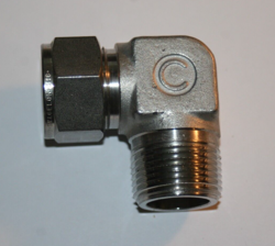 3/4 TUBE X 3/4 MNPT 316SS MALE ELBOW FITTING CRAWFORD SWAGELOK SS-1210-2-12