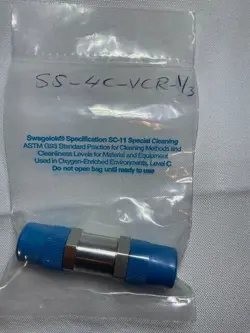 SWAGELOK SS-4C-VCR-1/3 POPPET CHECK VALVE FIXED PRESSURE 1/4 IN MVCR 1/3 PSIG