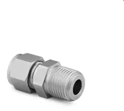 SWAGELOK TUBE FITTING, MALE CONNECTOR, 3/8 IN. TUBE OD X 3/8 IN. MALE NPT