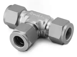 STAINLESS STEEL SWAGELOK TUBE FITTING, UNION TEE, 3/8 IN. TUBE OD