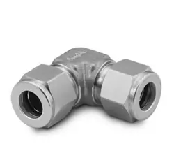 STAINLESS STEEL SWAGELOK TUBE FITTING, UNION ELBOW, 3/8 IN. TUBE OD