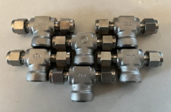 CRAWFORD SWAGELOK 316 STAINLESS STEEL FEMALE BRANCH FITTING TEE 6 PCS