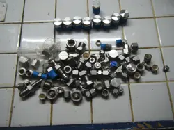 MISC LOT SWAGELOK STAINLESS STEEL  PLUG MOST VCR STAINLESS STEEL VACUUM FITTING