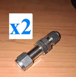 X2 NEW SWAGELOK SS-400-61BT TUBE FITTING BORED-THROUGH BULKHEAD UNION 1/4 IN OD