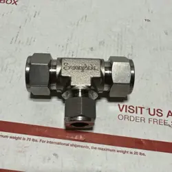 NEW SWAGELOK SS-1210-3-12-8 STAINLESS STEEL SWAGELOK TUBE FITTING REDUCING TEE
