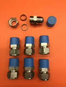 7-SWAGELOK TUBE FITTING, UNION, 5/8 IN. TUBE OD X 5/8 IN. AN TUBE FLARE