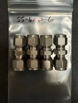 SWAGELOK SS-6M0-6, METRIC UNION, LOT OF 4