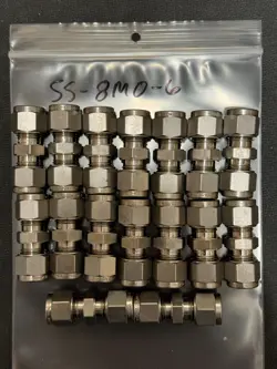 SWAGELOK SS-8M0-6, METRIC UNION, LOT OF 16