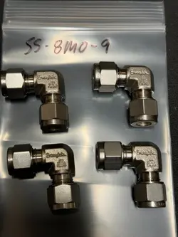 SWAGELOK SS-8M0-9, METRIC UNION ELBOW, LOT OF 4