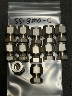 SWAGELOK SS-8M0-C, METRIC TUBING CAP, LOT OF 12