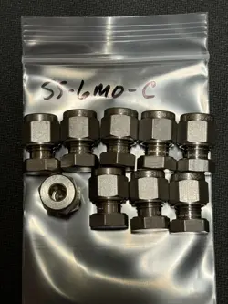 SWAGELOK SS-6M0-C, METRIC TUBING CAP, LOT OF 9