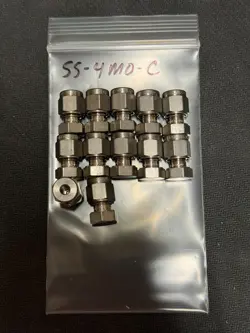 SWAGELOK SS-4M0-C, METRIC TUBING CAP, LOT OF 12