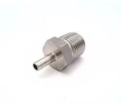 SWAGELOK SS-6-TA-1-8 STAINLESS STEEL 3/8” TUBE ADAPTER X 1/2” NPT MALE FITTING