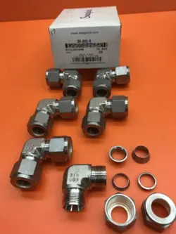 LOT OF 6-SWAGELOK SS-810-9, UNION ELBOW 1/2