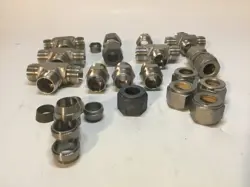 PARKER & HAM LET  TUBE  FITTINGS SWAGELOK TEE 1/2 TUBE  NEW AND USED LOT