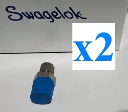 X2 NEW SS-8-VCR-6-600 SWAGELOK FITTING SS 1/2 IN VCR X 3/8 IN TUBE FITTING, 2PC