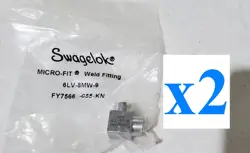X2 SWAGELOK 6LV-8MW-9 FITTING 316L VAR MICRO-FIT 90° UNION ELBOW 1/2 IN OD, 2PC