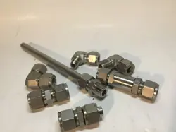 PARKER & SWAGELOK 90 ,CHECK VALVE UNION ETC.. USED 1/2 TUBE MINI SSP LOT