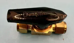 SWAGELOK B-43S6 BRASS 1-PIECE 40 SERIES BALL VALVE, 3/8 IN. TUBE FITTING, 1.5 CV