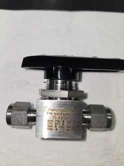 BALL VALVE 40 SERIES, SWAGELOK, 2 WAY, 1/4 OD TUBE, SS-43GS4 FREESHIPPING 