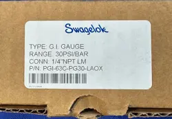 SWAGELOK PGI-63C-PG30-LAOX, PRESSURE GAUGE 1/4” NPT