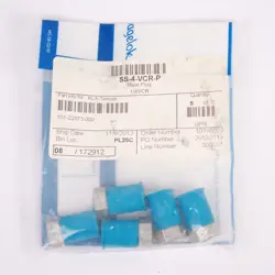 5X SWAGELOK STAINLESS VCR FACE SEAL PLUG FITTING, 1/4