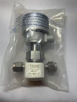 SWAGELOK SS-4BK-1C BELLOW SEALED VALVE PCTFE STEM TIP, 1/4 IN TUBE FITTING