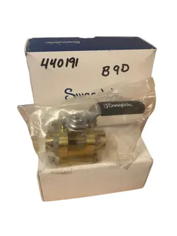 3-PEICE BRASS 60 SERIES BALL VALVE SWAGLOK 1/4IN B-62TF4