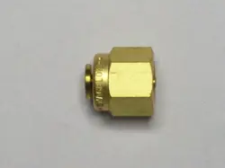 1 - SWAGELOK BRASS PLUG FITTING, 1/16