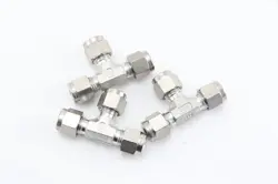 PARKER A-LOK UNION TEE, 1/4 COMPRESSION TUBE, 4ET4-316, SWAGELOK SS-400-3