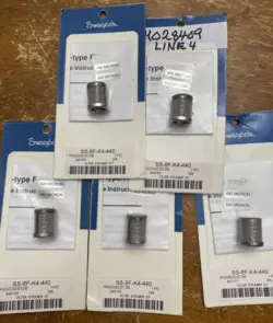 LOT OF 5 SWAGELOK SS-8F-K4-440 440 MICRON FILTER STRAINER KIT
