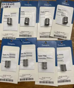 LOT OF 8 SWAGELOK SS-8F-K4-230 230 MICRON FILTER STRAINER KIT